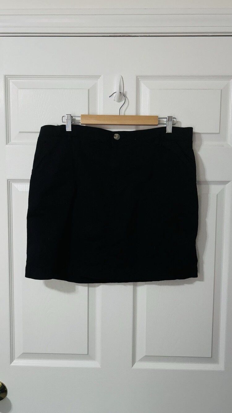 Lee Skort Womens Size 16M Black Regular Fit Mid Rise